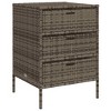 Garden Storage Cabinet Gray PE Rattan, Powder-Coated Steel Medium - 2 of 4
