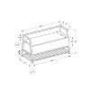 Monarch Specialties Bench Entryway Hallway Storage 42Inch Rectangular Metal Laminate Grey Black Contemporary Modern - 3 of 4