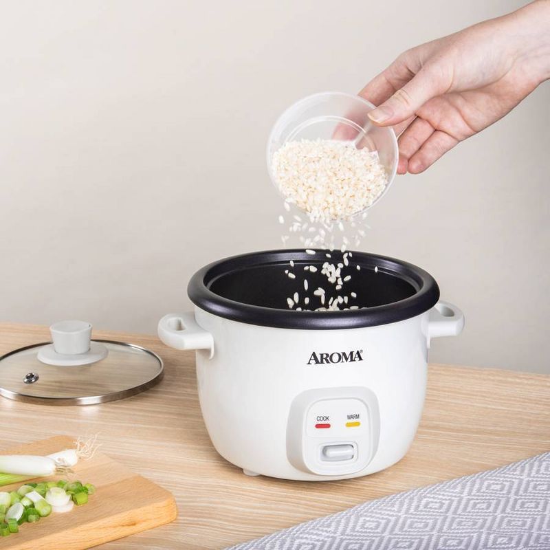 Aroma 4 Cup Pot Style Rice Cooker - White, 6 of 7