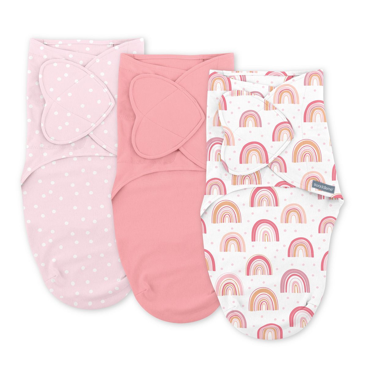 SwaddleMe by Ingenuity Baby Monogram Collection 3pk Swaddle Wrap - 0-3m