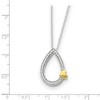 Black Bow Jewelry Gold Tone Plated Sterling Silver & CZ Tear of Love Necklace, 18 Inch - 2 of 4