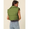 Seta T Women's High Stand Collar Lightweight Zip Puffer Crop Padded Vest - 4 of 4