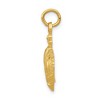 Black Bow Jewelry 14k Yellow Gold Fleur De Lis Crown Charm or Pendant, 20mm (3/4 inch) - 2 of 4