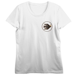 Free Authority Outdoor Bird In Circle Frame Women's White Crew Neck Short Sleeve T-shirt - 1 of 4