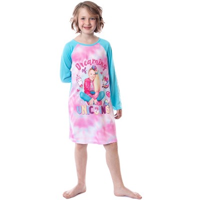 Nickelodeon Jojo Siwa Girls' Jojo Dreaming Of Unicorns Nightgown Pajama ...