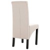 CLIHOME Modern style dining chair, solid wood leg soft cushion fabric kitchen chair(Set of 2) - 4 of 4