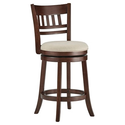 Wolcott Swivel 24" Counter Height Barstool - Charcoal Heather - Inspire Q