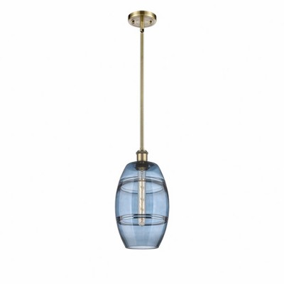 Vaz - 1 Light Stem Hung Mini Pendant In Industrial Style-9.88 Inches Tall and 8 Inches Wide