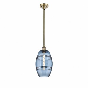 Vaz - 1 Light Stem Hung Mini Pendant In Industrial Style-9.88 Inches Tall and 8 Inches Wide - 1 of 1
