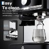 20 Bar Pressure Espresso Machine with Grinder,1.5L Removable Water Tank - 3 of 4