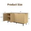 Dyonery Buffet Cabinet with Storage 58" Large Sideboard with Shelves and 4 Doors - 2 of 4