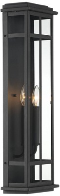 Metrix 30" Black Glass Outdoor Wall Light Fixture