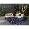 5x7ft Vintage Floral Washable Area Rug, Non-Slip Low Pile Polyester Carpet for Living Room & Bedroom - 3 of 4