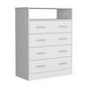 NicBex Modern Wooden Dresser with 3 Spacious Drawers and 1 Door Minimalist Closet Storage for Bedroom, Living Room, Hallway - 4 of 4
