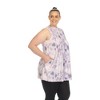 Plus Size Floral Sleeveless Tunic Top - White Mark - 2 of 4