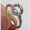 Pompeii3 1/8ct Diamond Vintage Engagement Ring Semi Mount 14K White Gold - 2 of 4