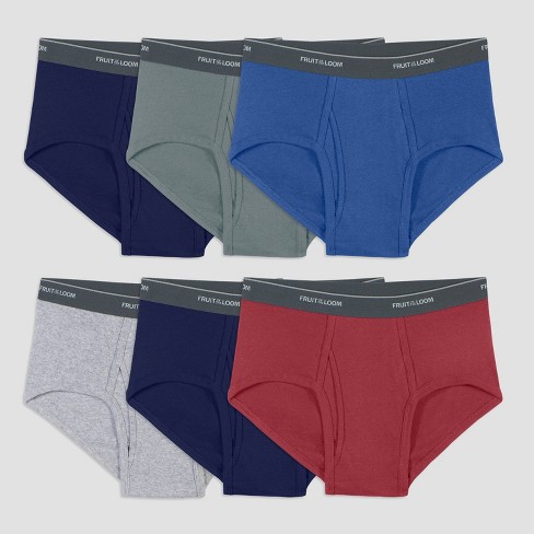 Fruit of the Loom Men's Fashion Briefs Size 3X Stripe Solid (Pack of Five)