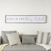 VIP Wood 59 in. White Stay Awhile Wall Sign - image 3 of 4