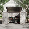 2 Trash Cans Metal Outdoor Storage, 3x6 FT Garbage Bin Storage Shed with Chain Lid, Garbage Can Metal Sheds for Garden, Backyard, Lawn and Patio - 2 of 4