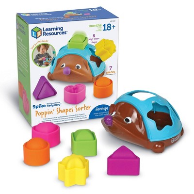 Learning Resources Spike the Fine Motor Hedgehog Poppin' Shapes Sorter