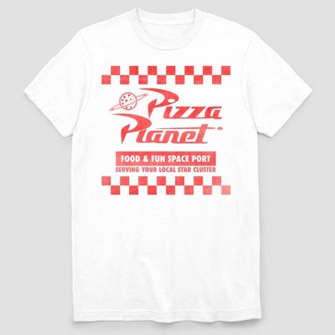 Men's Toy Pizza Planet Sleeve Graphic T-shirt - White : Target