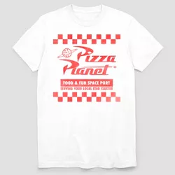 Men's Disney Toy Story Pizza Planet Short Sleeve Graphic T-Shirt - White