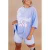 Women's Baseball Mom Washed Oversized Tee - FANTASTIC FAWN - 3 of 3