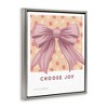 Stupell Industries Choose Joy Bow with Florals Floating Frame Canvas Art - 2 of 4