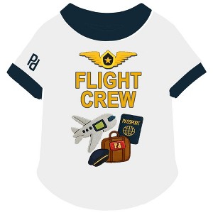 Parisian Pet 'Flight Crew' Halloween Costume for Dogs & Cats – Adorable Pilot Dog Costume, Pet Halloween Outfit, Navy and White - 1 of 3