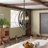 Rennnsan Isomere 15"W 4-Light Geometric Mid-Century Modern Dimmable Chandelier in Black - 2 of 4