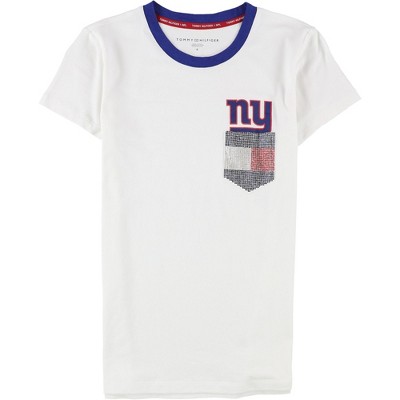 Tommy Hilfiger Womens Giants Rhinestone Embellished T-Shirt