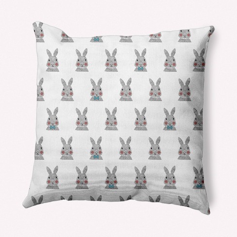 16"x16" Bunny Fluffle Easter Square Throw Pillow - e by design - image 1 of 4