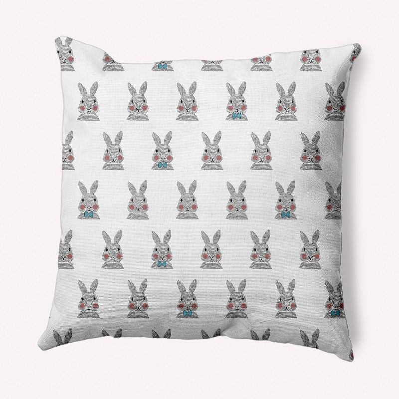 16"x16" Bunny Fluffle Easter Square Throw Pillow - e by design, 1 of 7