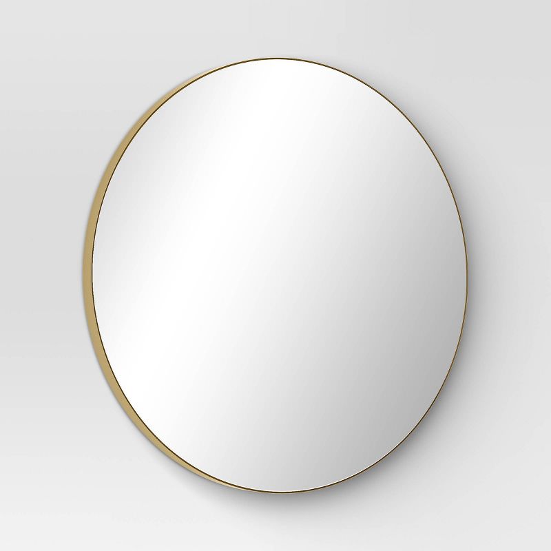 28&#34; Round Infinity Circle Mirror Brass - Threshold&#8482;, 4 of 6