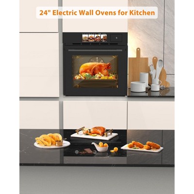 24" Built-In Electric Single Wall Oven - 2.5 Cu. ft Convection Oven with 8 Cooking Modes