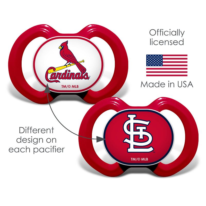 BabyFanatic Officially Licensed Pacifier 2-Pack - MLB St. Louis Cardinals, 5 of 6