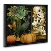 Stupell Industries Crow & Skulls Academia Floating Frame Canvas Art - 2 of 4