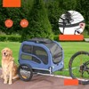 VisioGear Dog Bike Stroller, Pet Cart Bicycle Carrier with Folding Frame, Collapsible to Store, Blue & Black, 56.69"*28.54"*33.27" - 4 of 4