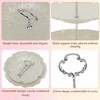 Unique Bargains 2 Tier Petals Design Cup Cake Holder Tower with Tiered Tray for Donut Fruits Beige Silver Tone - 3 of 4