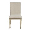 Upholstered Dining Chair with Turned Wood Legs Set of 2 - 3 of 4