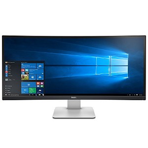 Manufacturer Refurbished Dell UltraSharp U3415W 3440x1440 34" Curved Monitor, White - 1 of 4