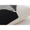 Linear Diamond Square Throw Pillow Black/White - Pillow Perfect: Modern Indoor Abstract Decor, Weather-Resistant - 4 of 4