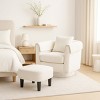 SEVOBAL Accent Chairs Chenille Barrel Armchair Modern Side Chair Swivel Accent Chair with Ottoman Set for Room, White, 27"*24.6"*24.8" - 3 of 4