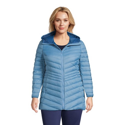 allegra k women's hooded lightweight down packable puffer jacket