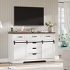 Farmhouse 6 Drawers Dresser for Bedroom with Sliding Barn Doors, Wood Dresser & Chest of Drawers, Rustic Dresser TV Stand, Dresser Organizer - 3 of 4