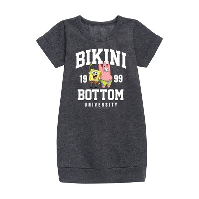- SpongeBob SquarePants - Bikini Bottom University Graphic Short Sleeve Fleece Dress