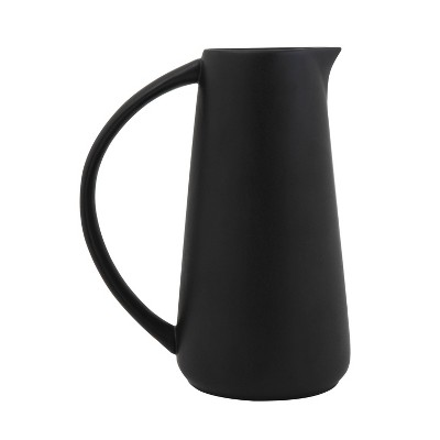 9" x 5" Stoneware Pitcher Black - 3R Studios