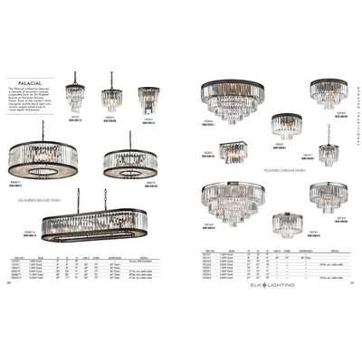 Palacial 6-Light Oil Rubbed Bronze and Crystal Chandelier