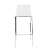 HomeRoots Set of Two 30" Clear And Silver Acrylic And Steel Low Back Bar Height Bar Chairs - 4 of 4