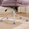 Sapphtopaz Office Chair with Wheels Imitation Rabbit Hair Upholstered Adjustable Swivel Chair with Metal Base Desk Chair for Kids, Child's Room - 4 of 4